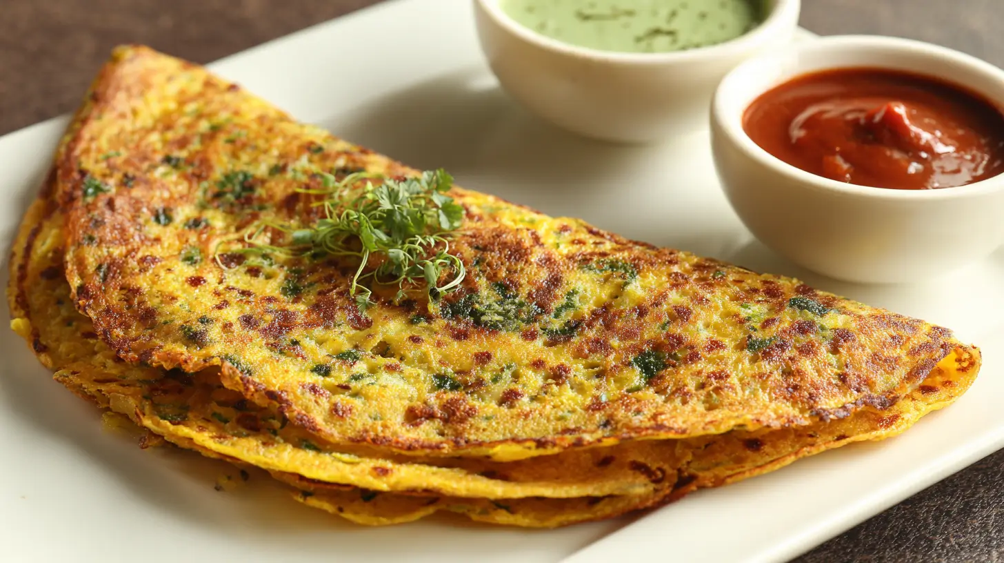 Masoor Dal Chilla savory red lentil pancakes