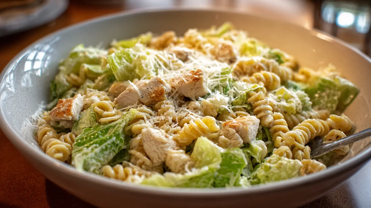 Delicious Chicken Caesar Pasta Salad